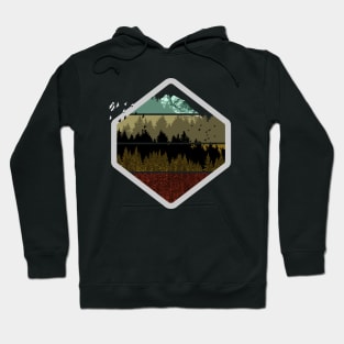 Retro Mountain Forest - Trees are the cure Hoodie